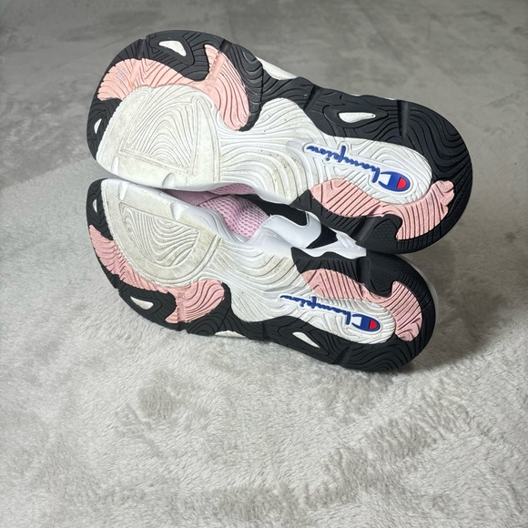 Champion Hyper C (GS) Girls Size 6.5 Y Black Pink No Tie Slip On Sneakers Mesh - Picture 8 of 8